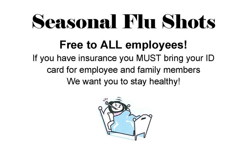 Announcement for flu shots